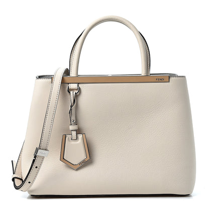 Fendi Vitello Dolce Century Petite 2Jours Tote Camelia Ghiaccio 1 of 8