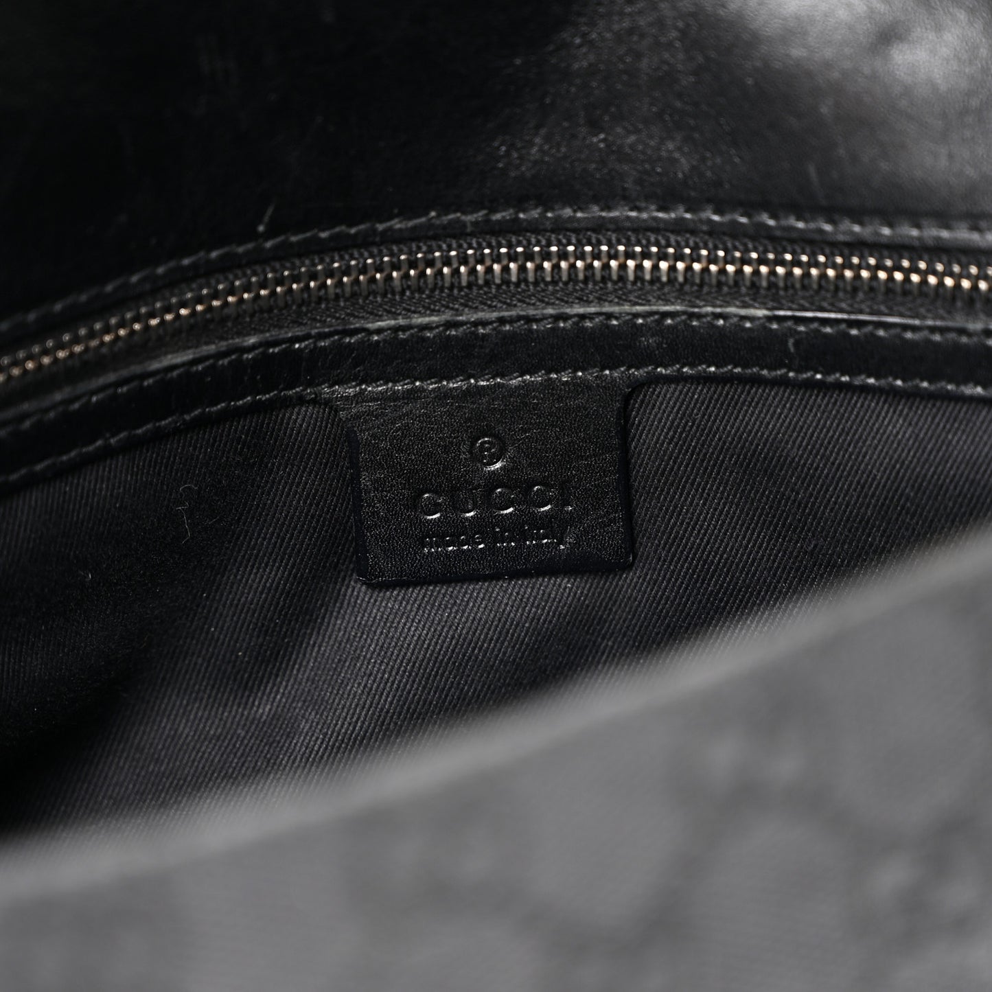 Monogram Horsebit Chain Studded Flap Shoulder Bag Black