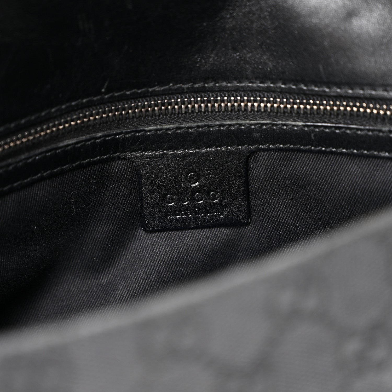 Gucci Monogram Horsebit Chain Studded Flap Shoulder Bag Black 6 of 13