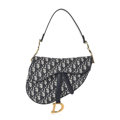 Christian Dior Oblique Saddle Bag Blue 1 of 10
