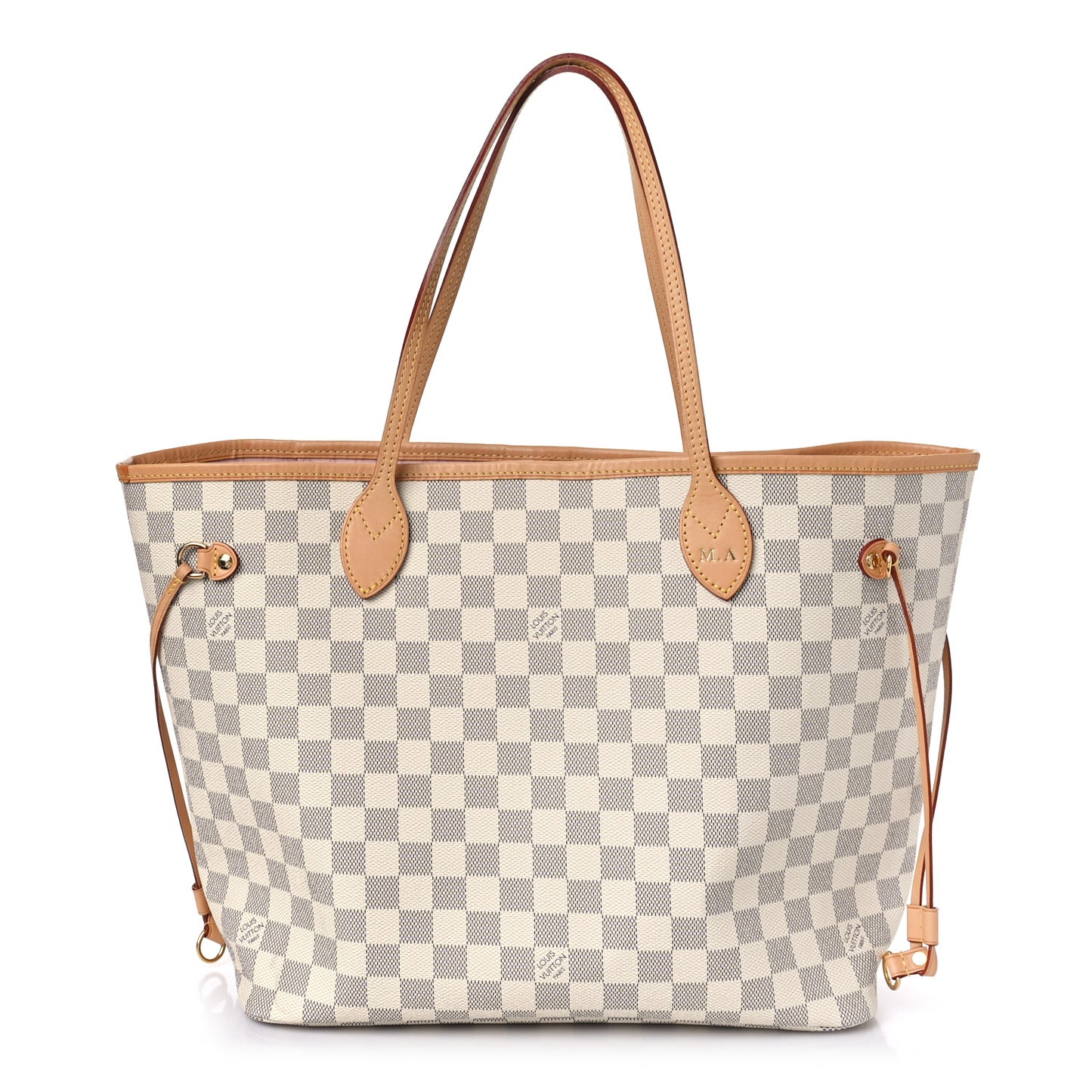 Damier Azur Neo Neverfull MM Rose Ballerine