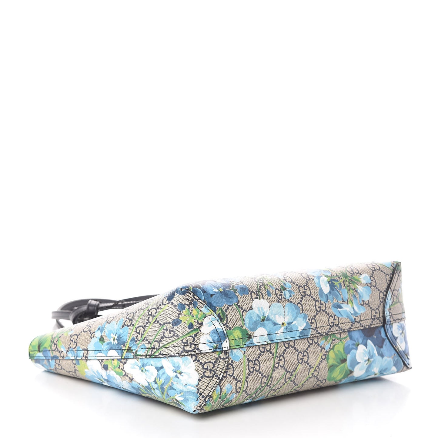 GG Supreme Monogram Blooms Small Reversible Tote Beige Blue Navy