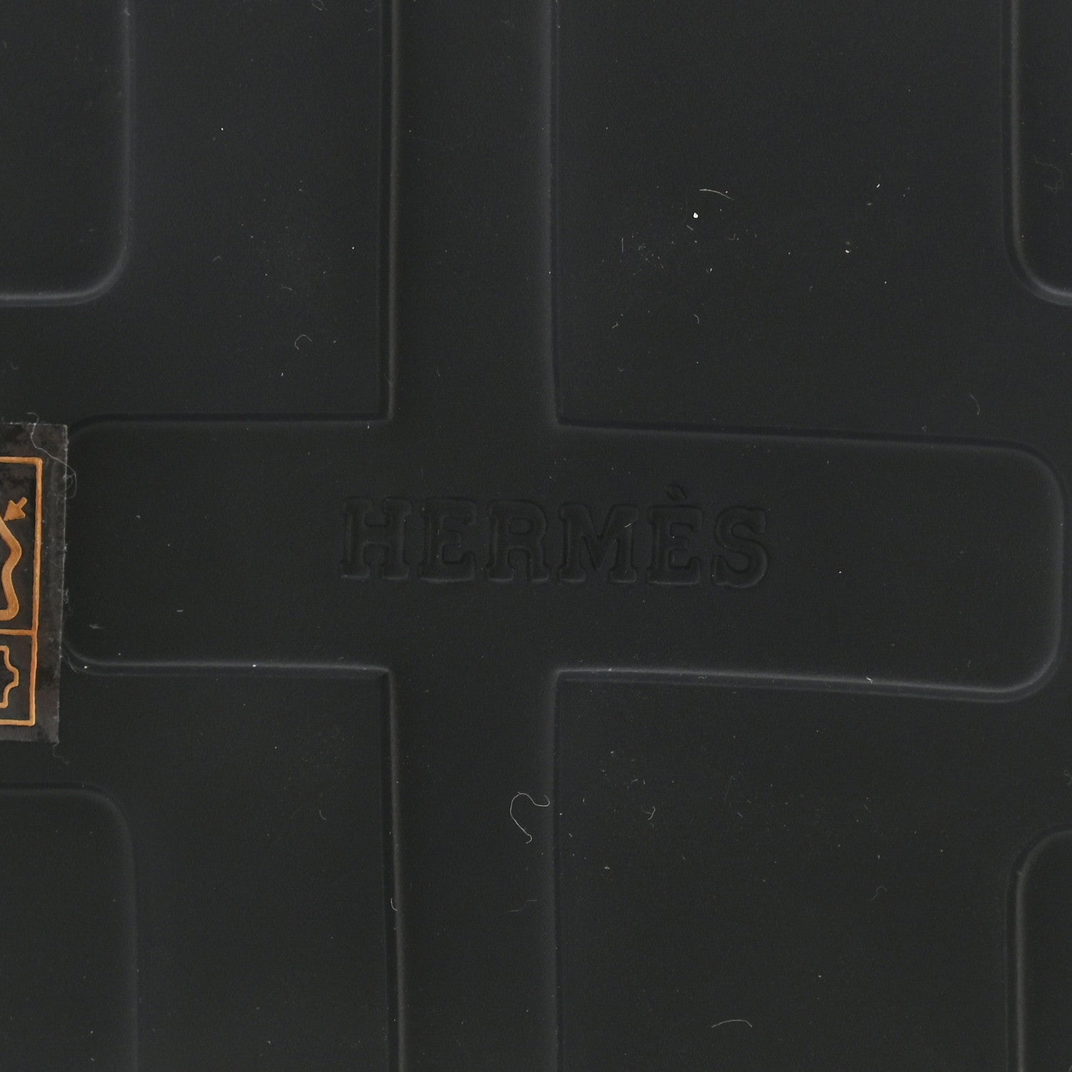 Hermes Calfskin Womens Enid Sandals 37 Black 6 of 9