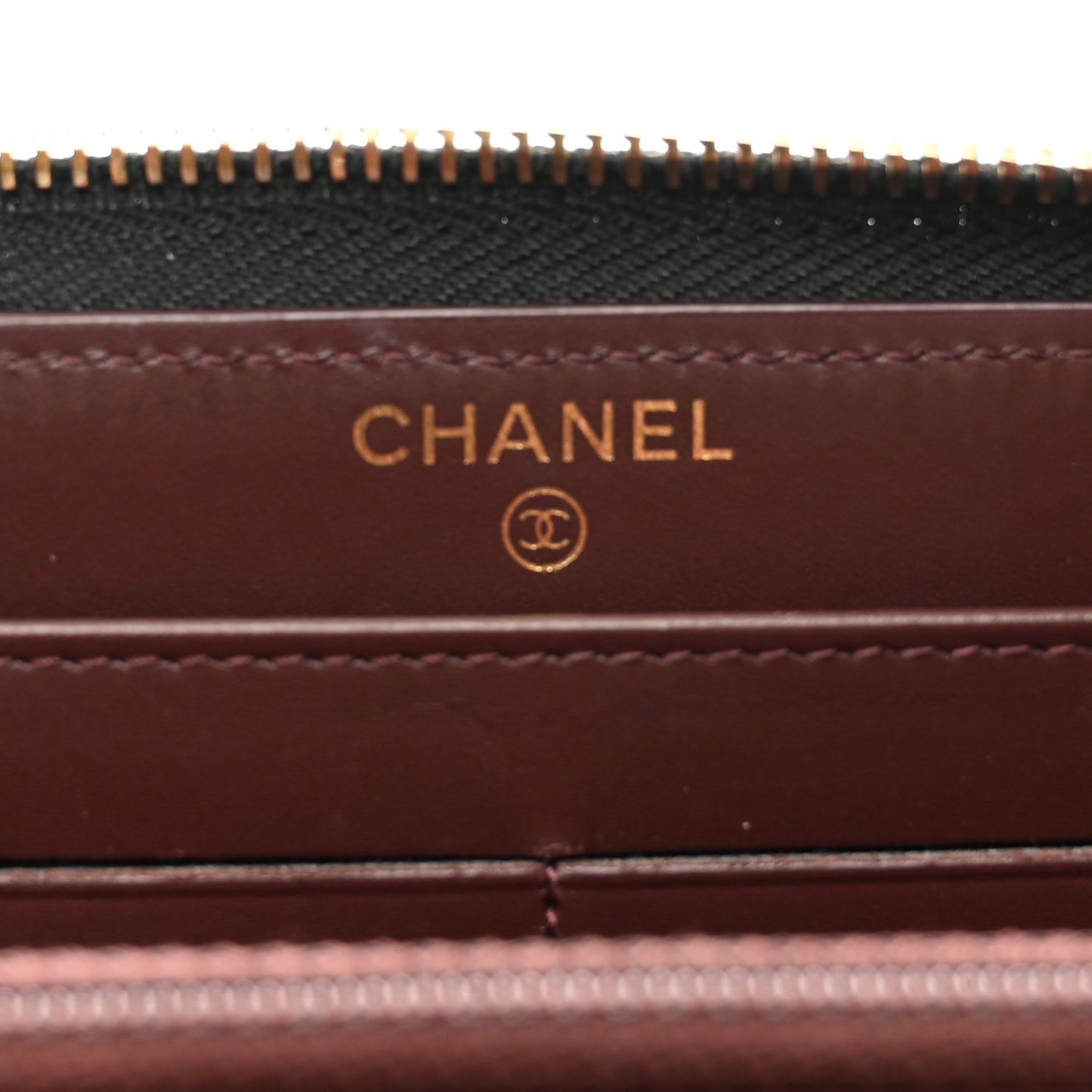 Caviar Quilted Large Gusset Zip Around Wallet Black