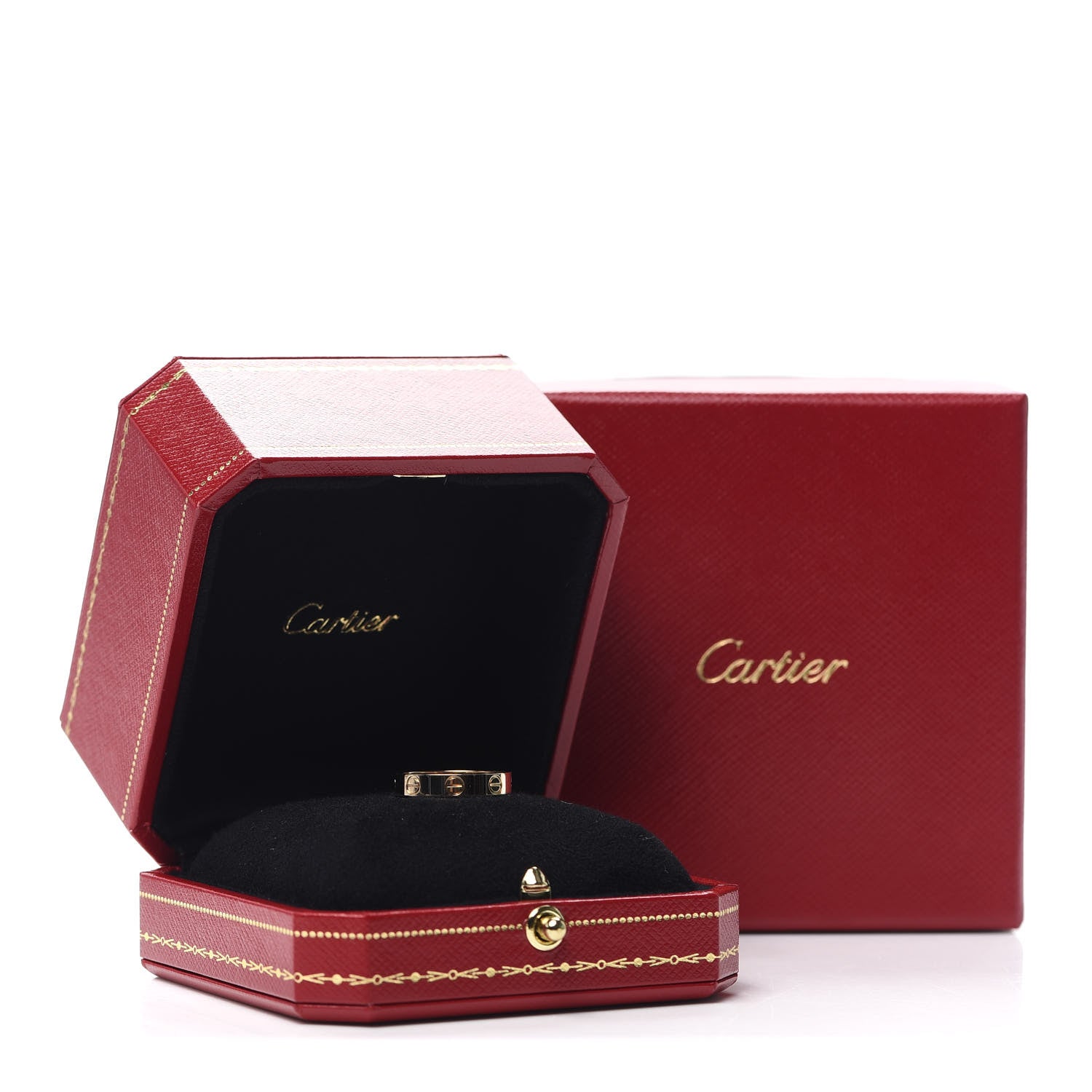 Cartier 18K Yellow Gold 3.5mm LOVE Wedding Band Ring 50 5.25 6 of 6