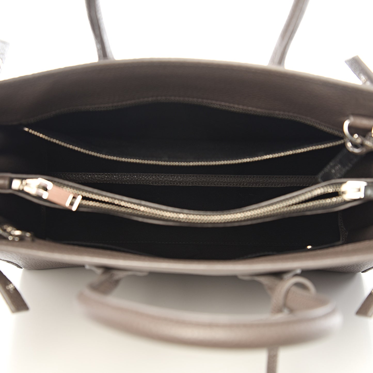Grained Calfskin Small Sac De Jour Fog