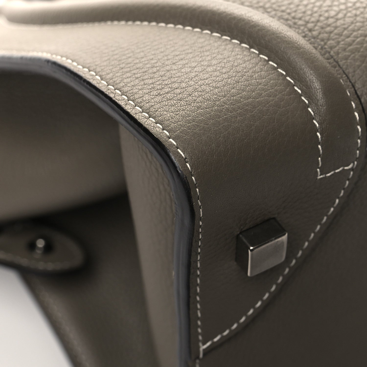 Celine Drummed Calfskin Mini Luggage Souris 12 of 13