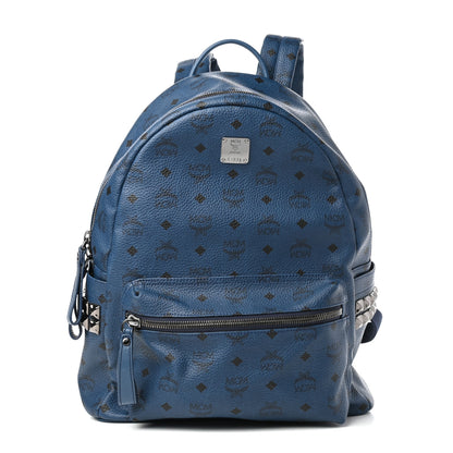 MCM Visetos Medium Side Stud Stark Backpack Blue 1 of 9