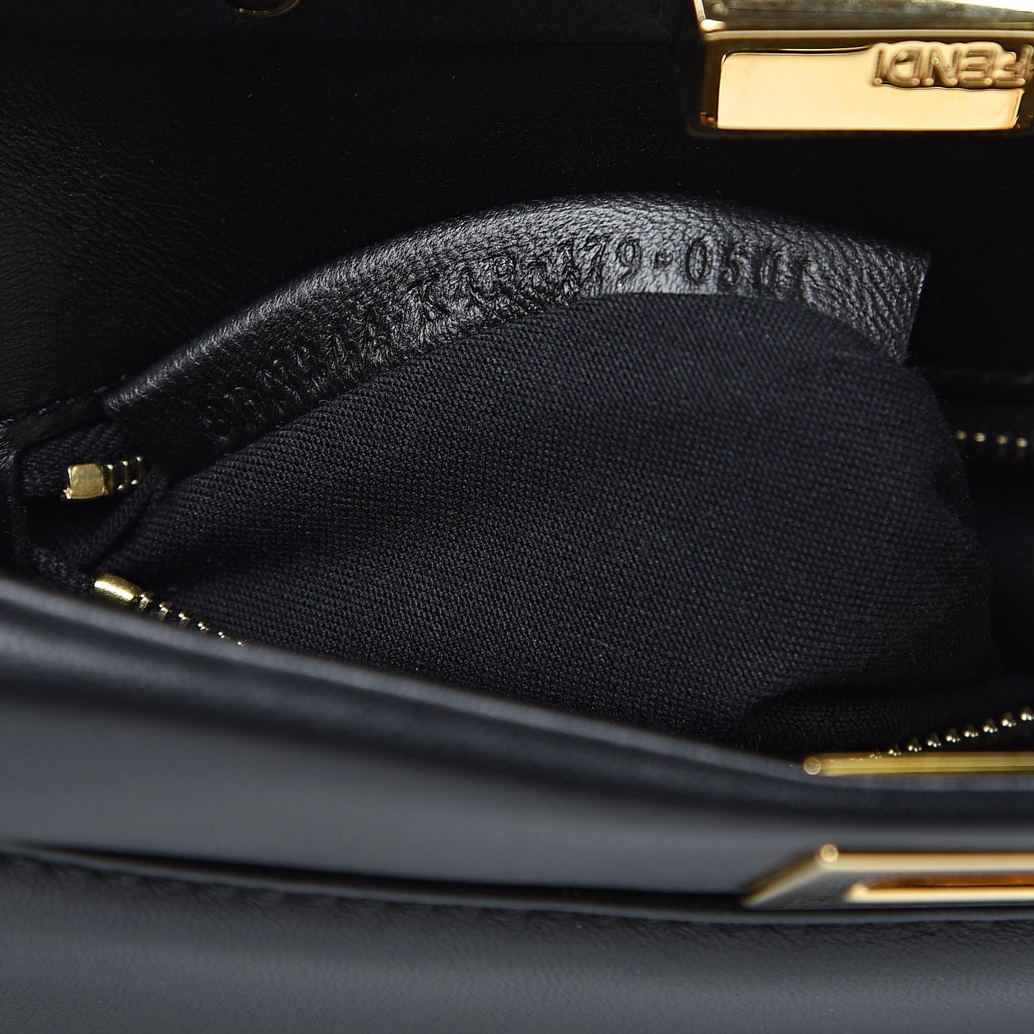 Fendi Nappa Mini Peekaboo Iconic Satchel Black 8 of 11