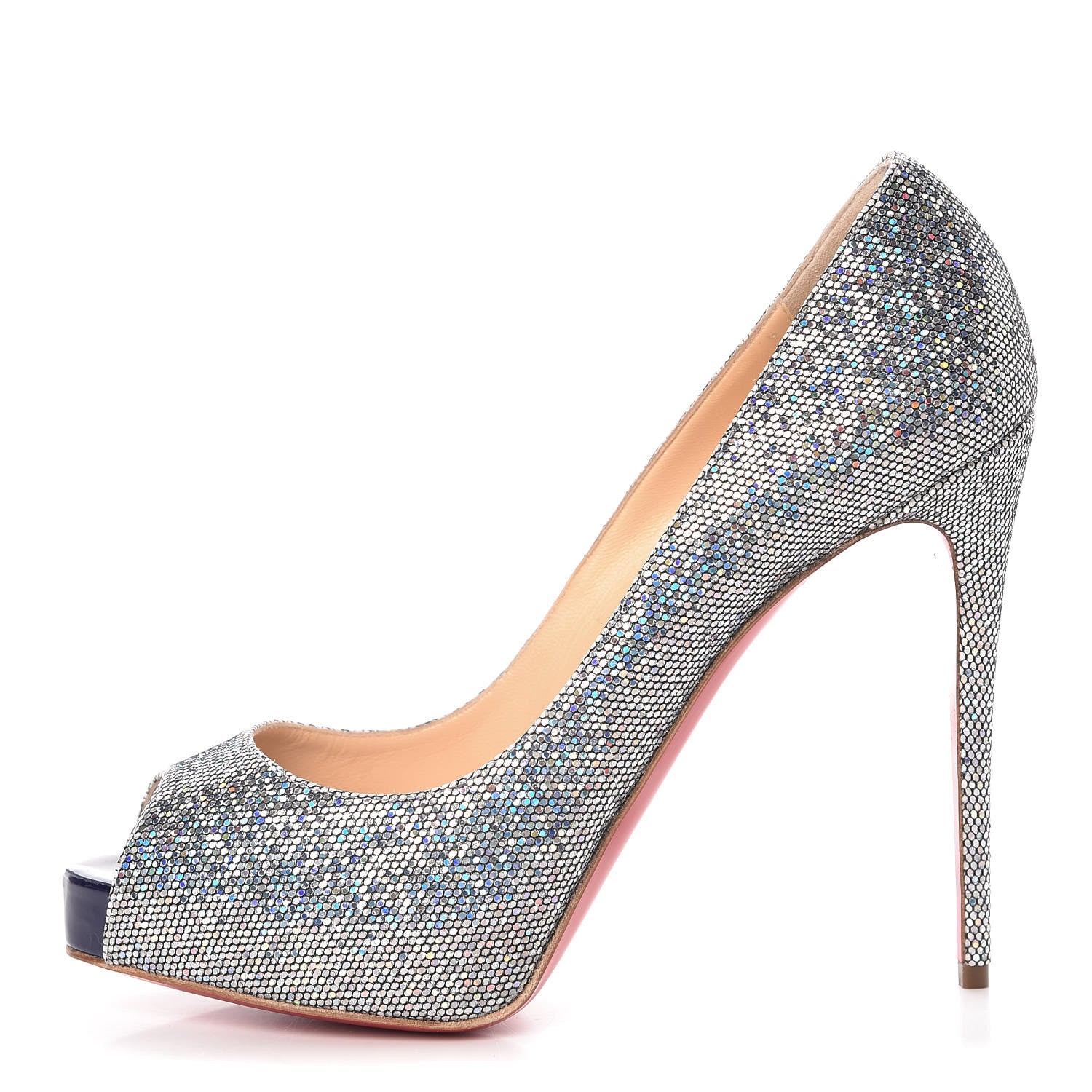 Christian Louboutin Glitter Disco Ball New Very Prive 120 Pumps 38 Purple Pop 1 of 8