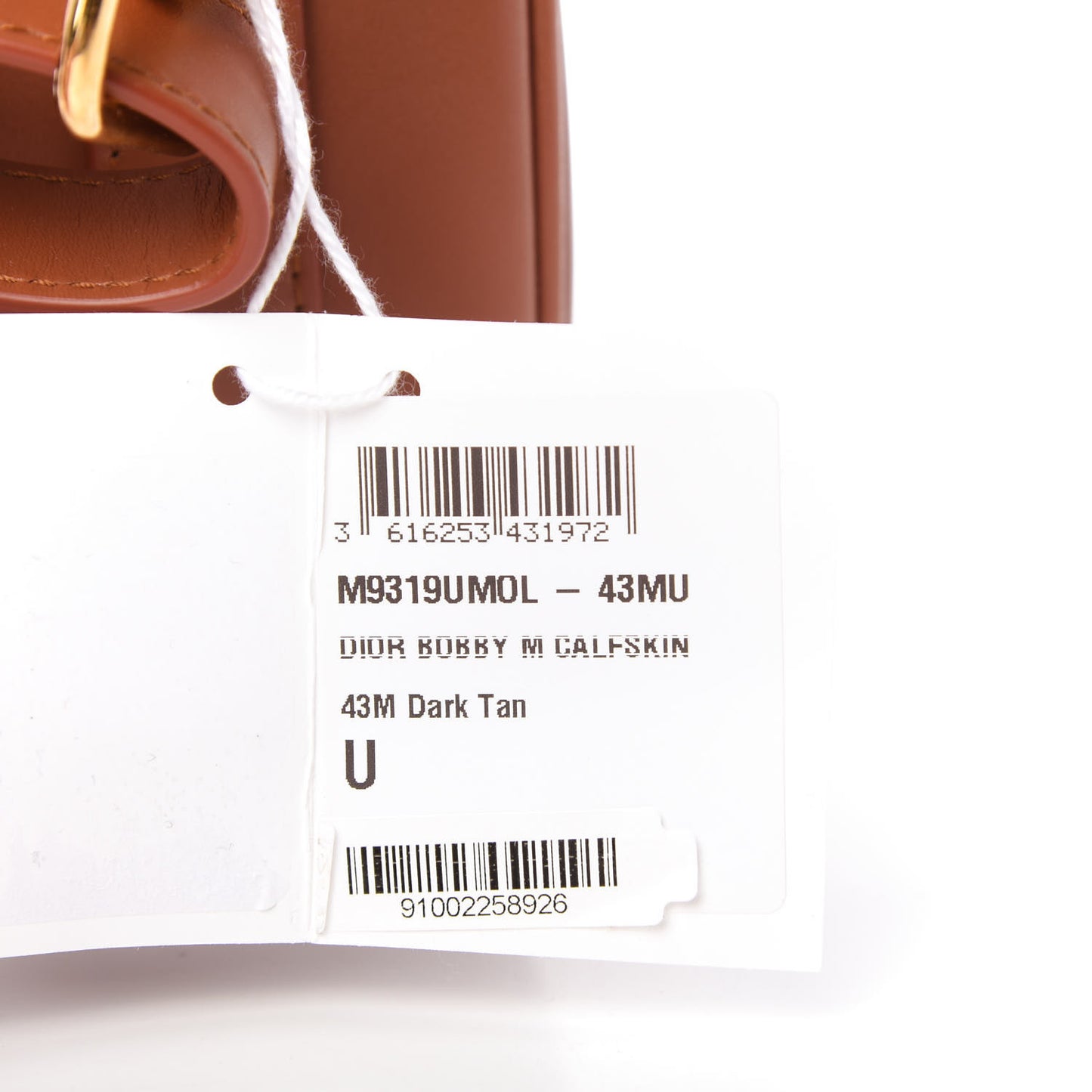 Box Calfskin Medium Bobby Flap Dark Tan