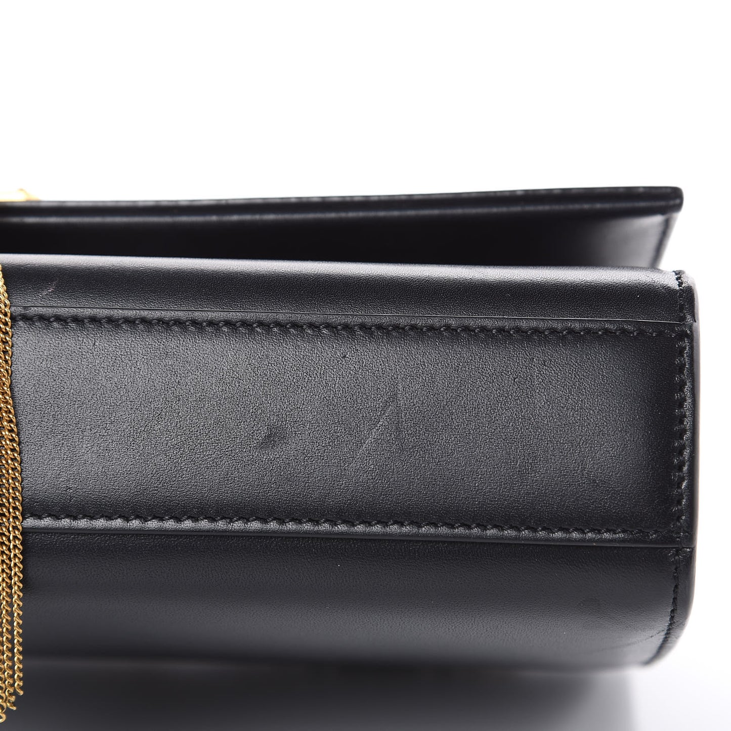 Smooth Calfskin Medium Classic Monogram Kate Tassel Satchel Black