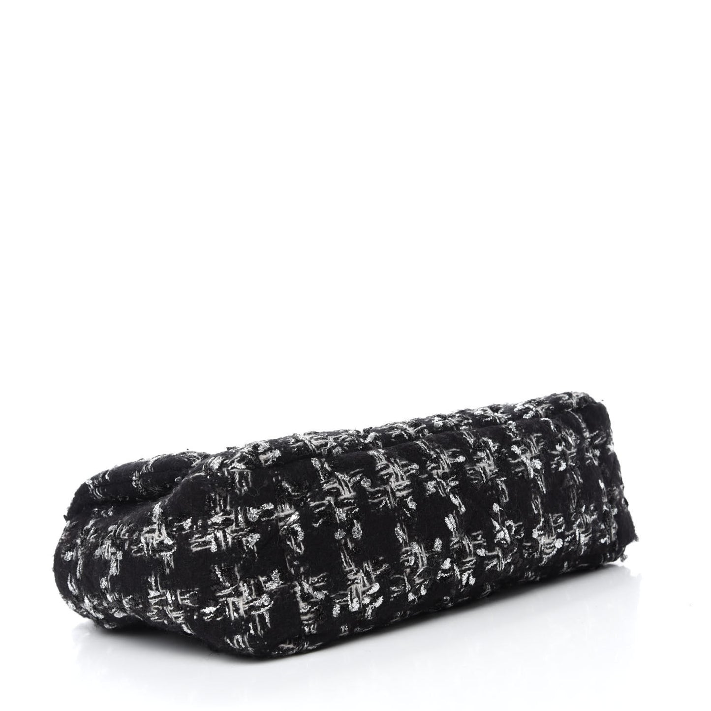 Tweed Quilted Medium Chanel 19 Flap Black Silver Ecru