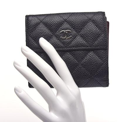 Chanel Caviar Quilted Compact French Flap Wallet Black 2 of 10