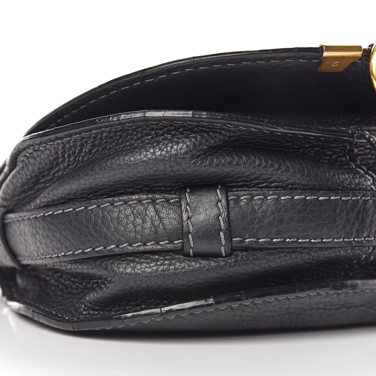 Calfskin Mini Marcie Round Crossbody Bag Black