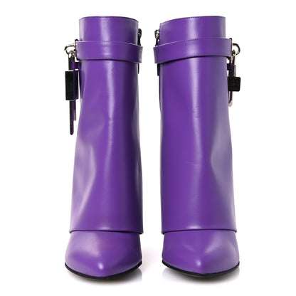 Givenchy Calfskin Shark Lock Ankle Boots 40 Ultraviolet 3 of 12