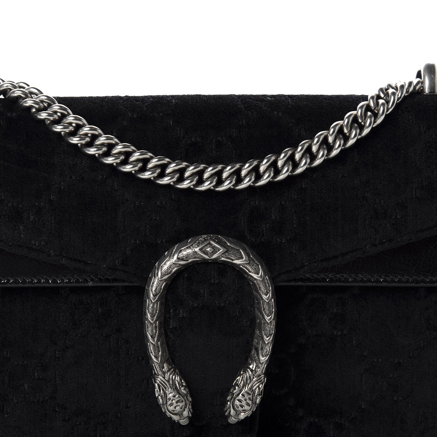 Gucci Velvet GG Monogram Small Dionysus Shoulder Bag Black 10 of 10