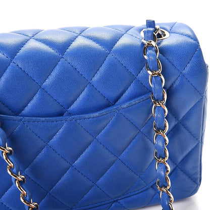 Chanel Lambskin Quilted Mini Rectangular Flap Royal Blue 8 of 11