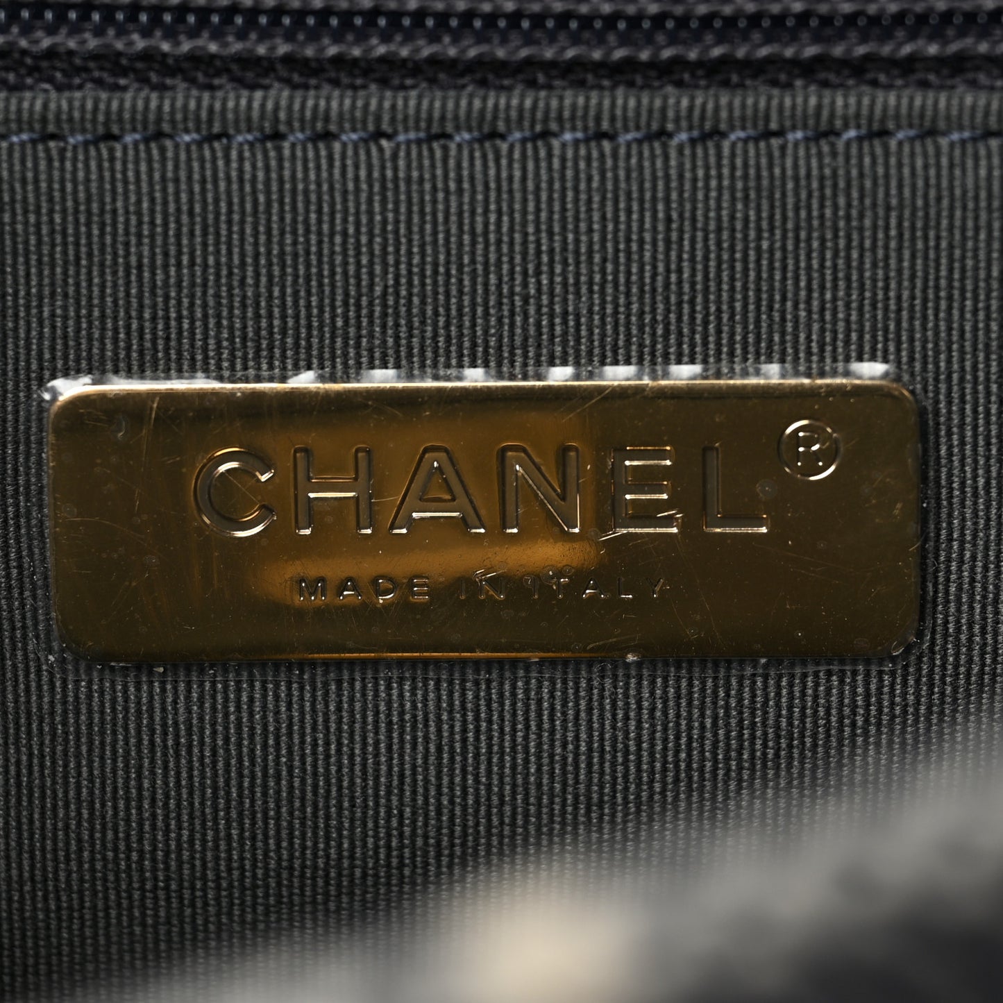 Tweed Quilted Medium Chanel 19 Flap Grey Navy