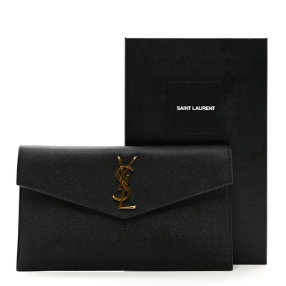 Saint Laurent Grain De Poudre Uptown Pouch Black 7 of 7