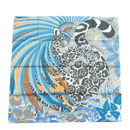Hermes Silk Jaguar Quetzal Scarf 90 1 of 4