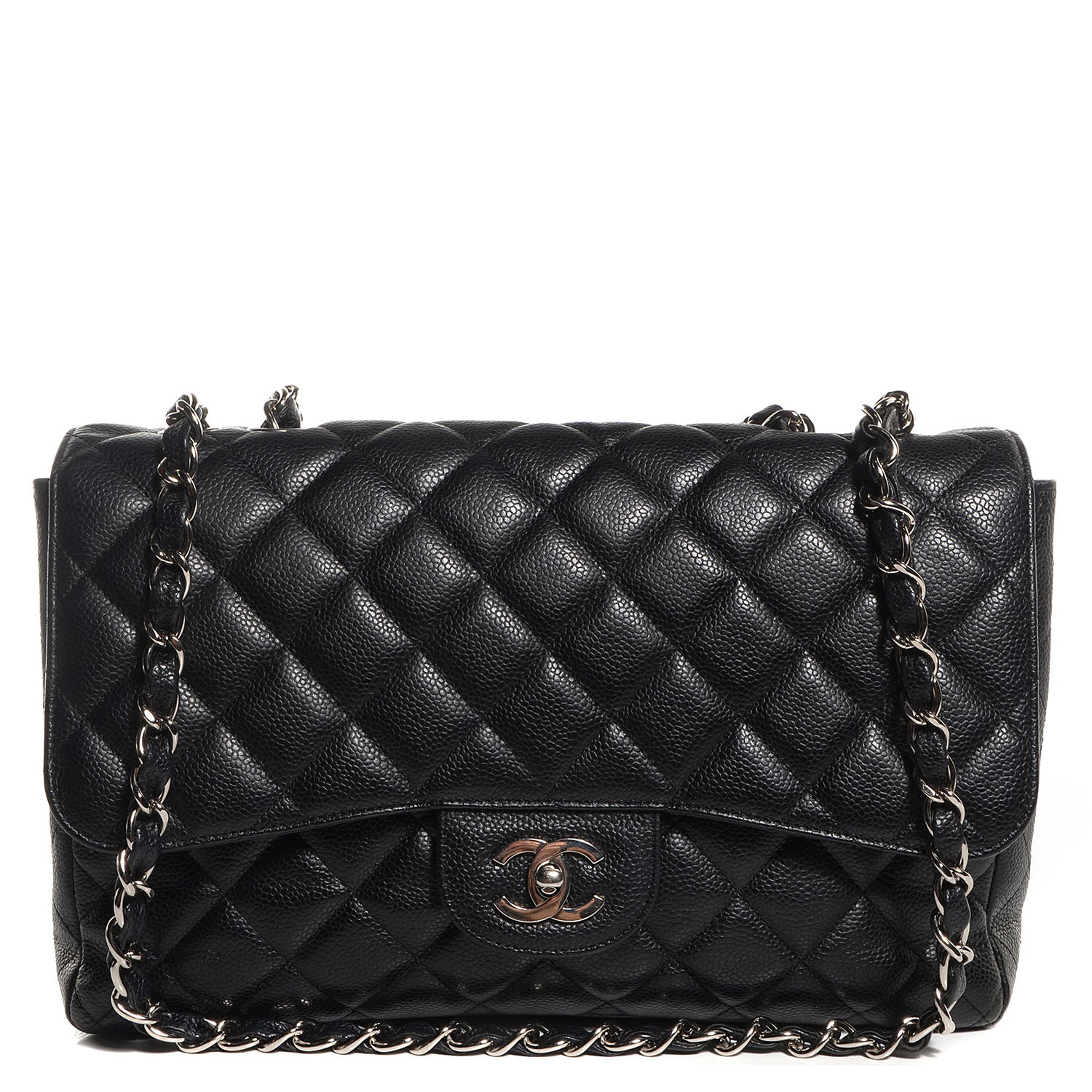 Chanel Caviar Quilted Jumbo Single Flap Black 1 of 9