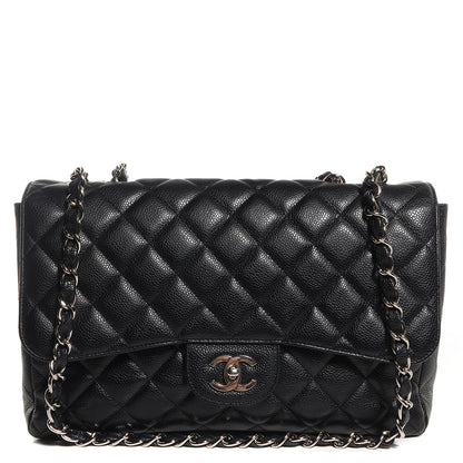 Chanel Caviar Quilted Jumbo Single Flap Black 1 of 9
