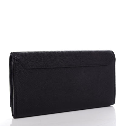 Louis Vuitton Calfskin Lockme II Wallet Black 3 of 8