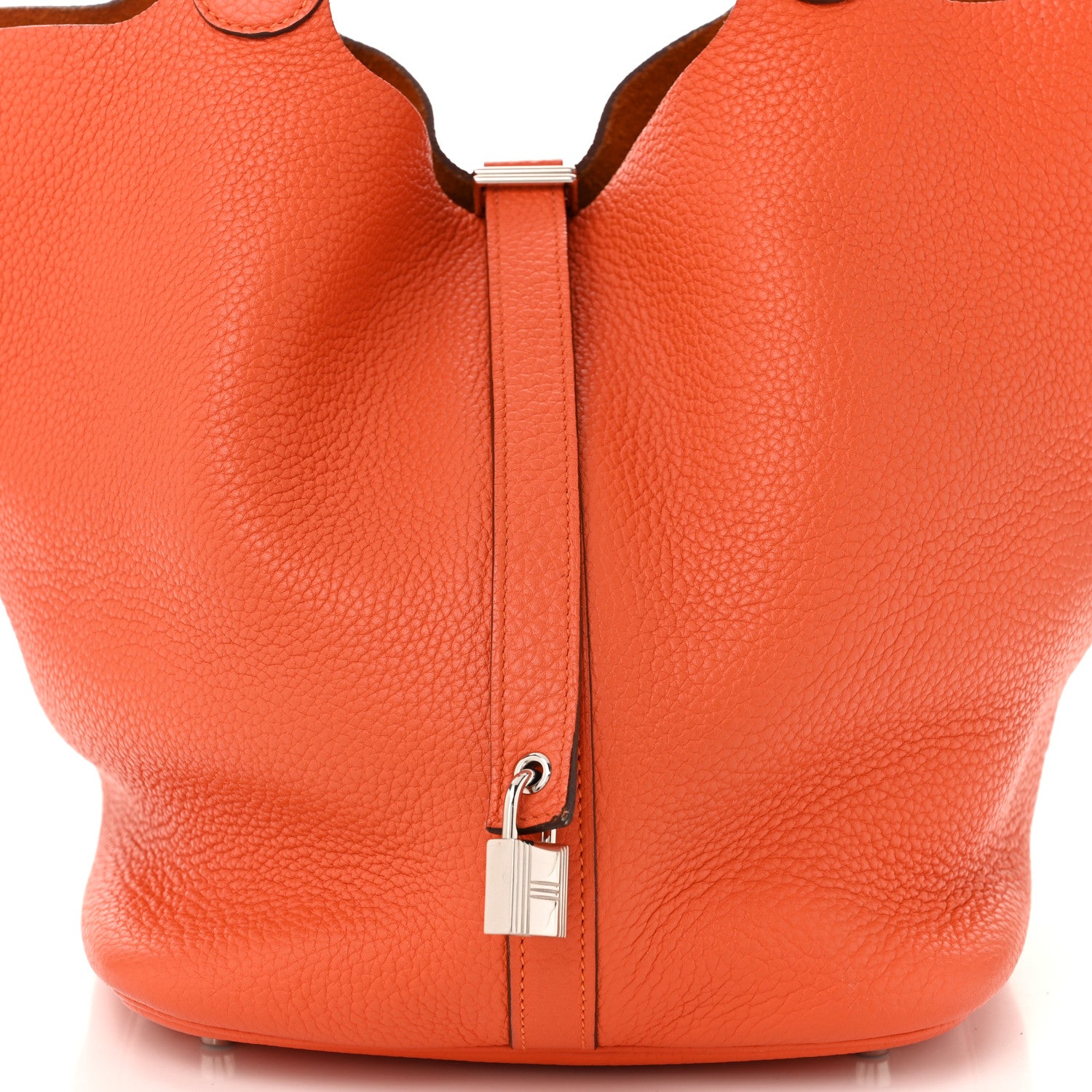 Hermes Taurillon Clemence Picotin Lock 26 GM Orange 8 of 10