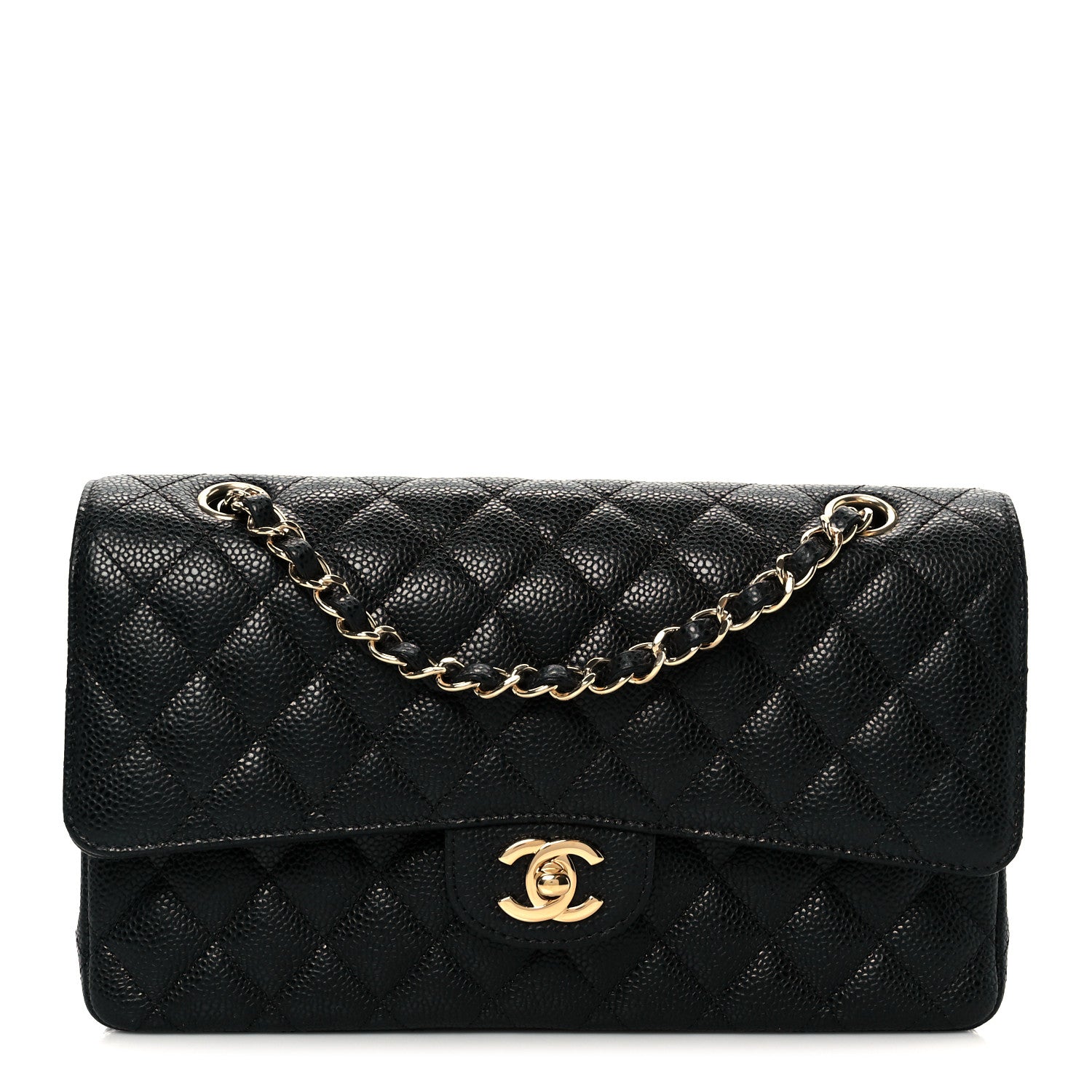 Chanel Caviar Quilted Medium Double Flap Black 1 of 12