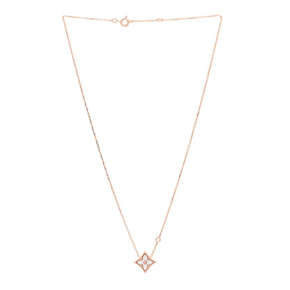 Louis Vuitton 18K Pink Gold Diamond Pink Mother of Pearl Color Blossom BB Star Pendant Necklace 3 of 6