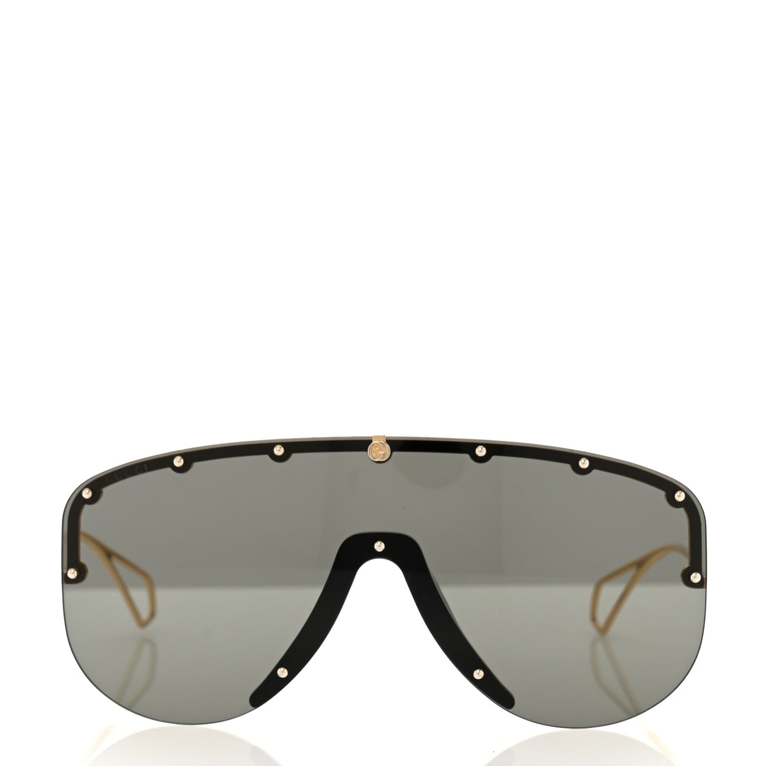 Gucci Shield Sunglasses GG0667S Black Gold 2 of 8