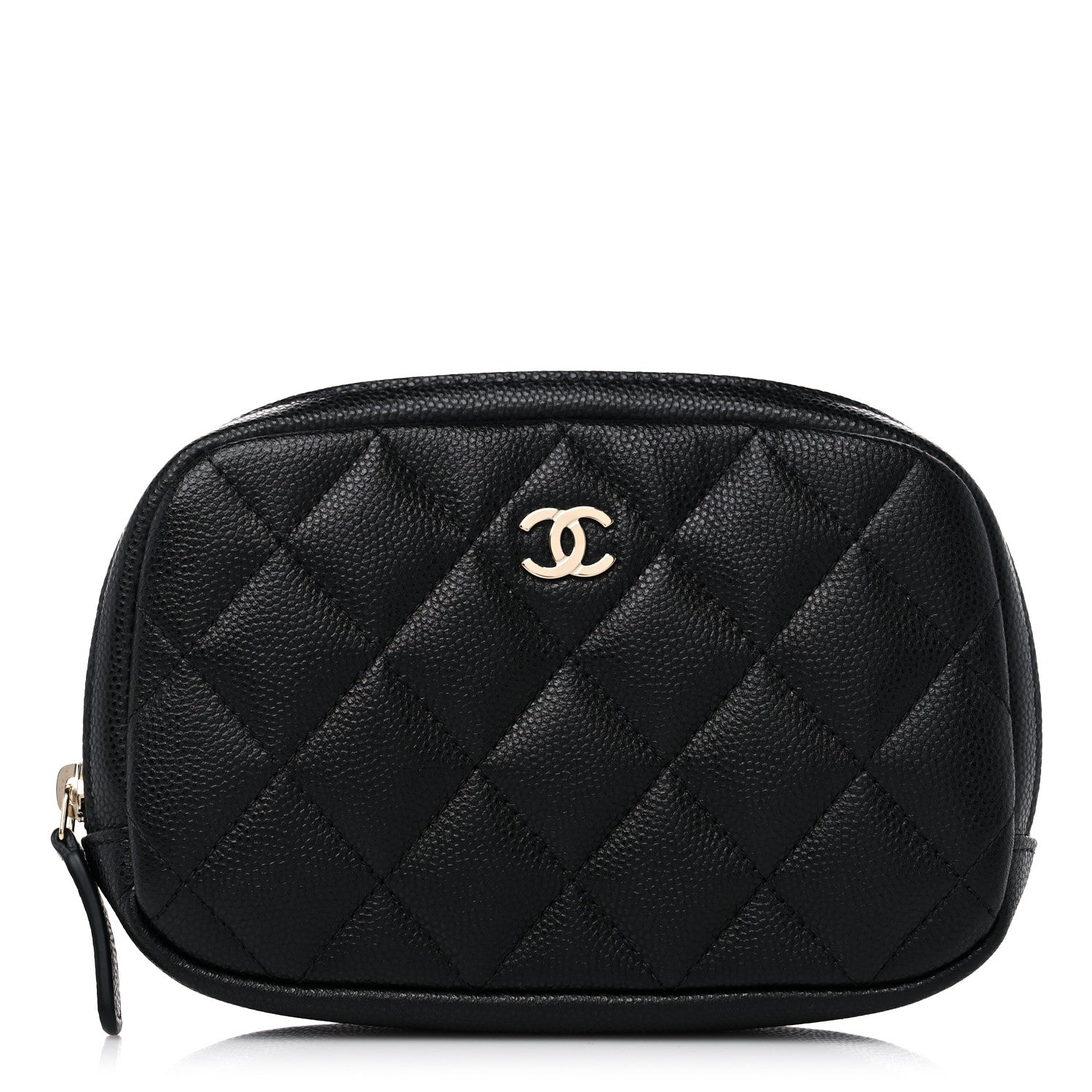 Chanel Caviar Quilted Small Curvy Pouch Cosmetic Case Black 1 of 10
