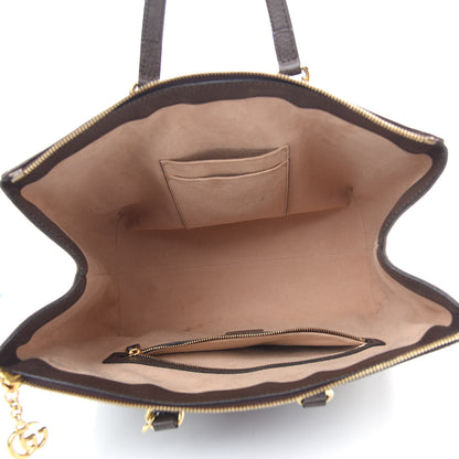 Gucci GG Supreme Monogram Web Medium Ophidia Tote Bag Brown 5 of 14