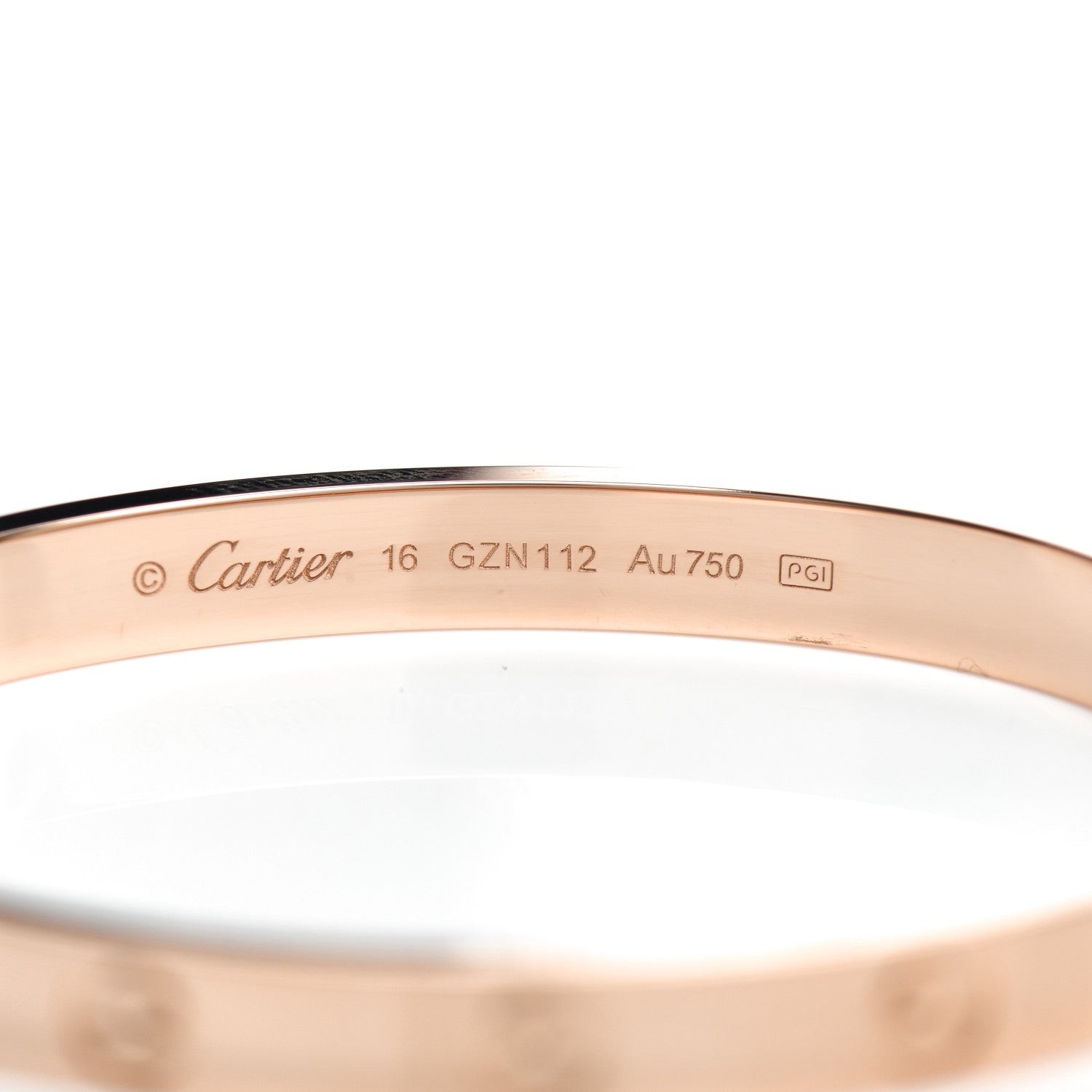Cartier 18K Pink Gold LOVE Bracelet 16 3 of 4