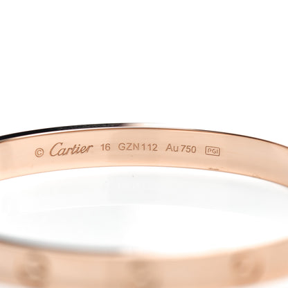 Cartier 18K Pink Gold LOVE Bracelet 16 3 of 4