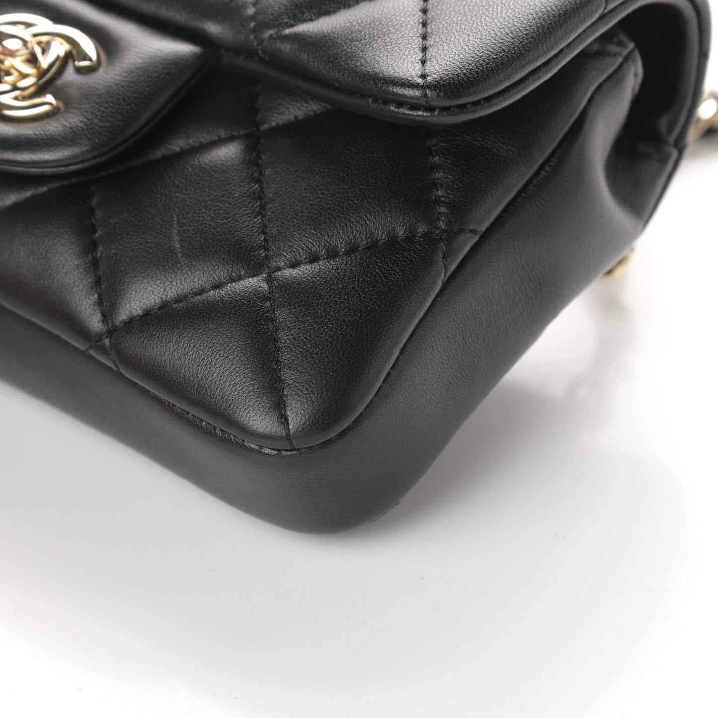 Lambskin Quilted Mini My Precious Waist Bag Black