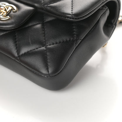 Chanel Lambskin Quilted Mini My Precious Waist Bag Black 9 of 9