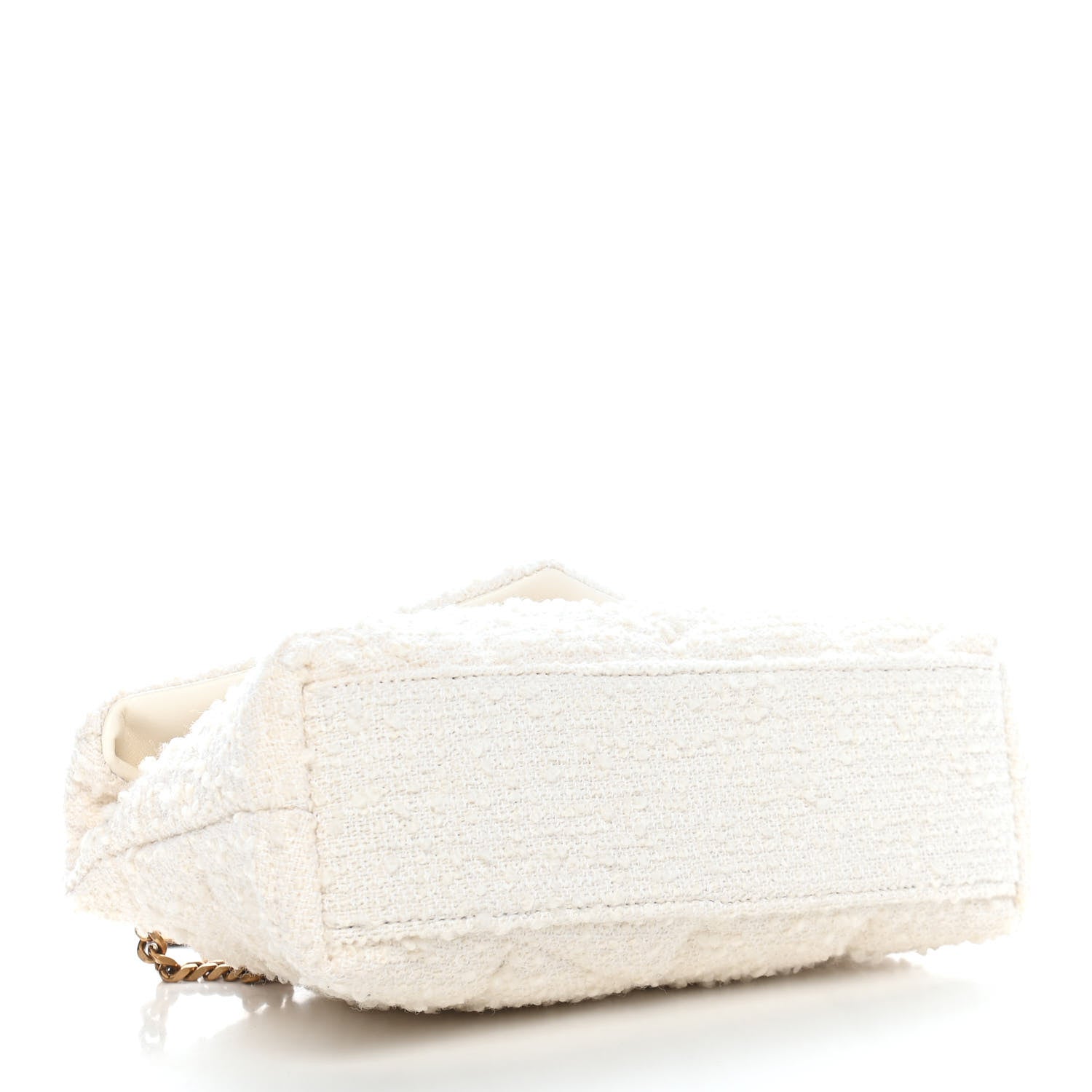 Saint Laurent Boucle Tweed Quilted Toy Loulou Puffer Monogram Chain Satchel Crema Soft 4 of 9