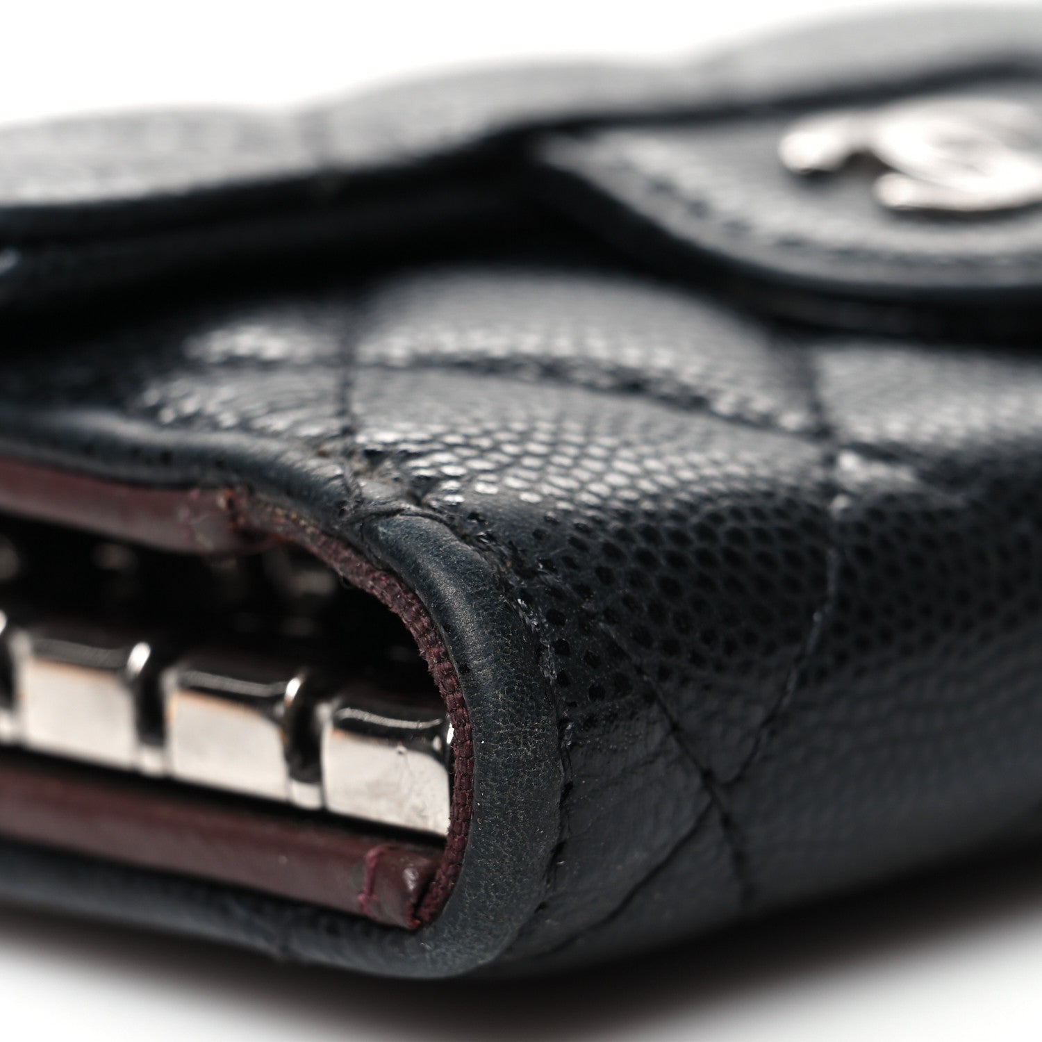 Chanel Caviar Quilted Classic 4 Key Holder Wallet Black 10 of 16