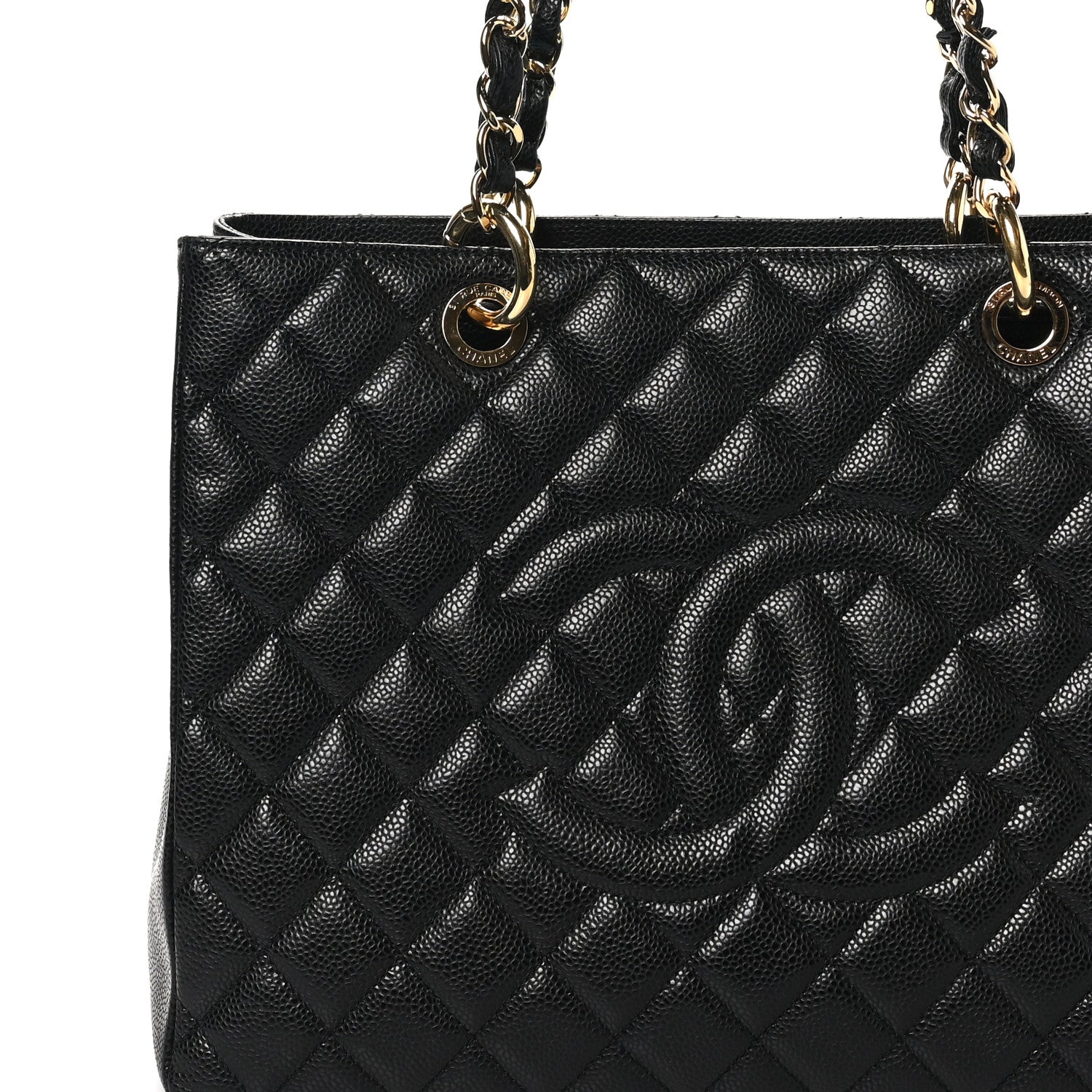 Chanel Caviar Quilted Grand Shopping Tote GST Black 8 of 10