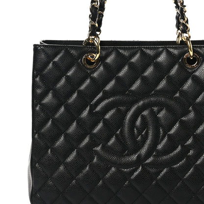 Chanel Caviar Quilted Grand Shopping Tote GST Black 8 of 10