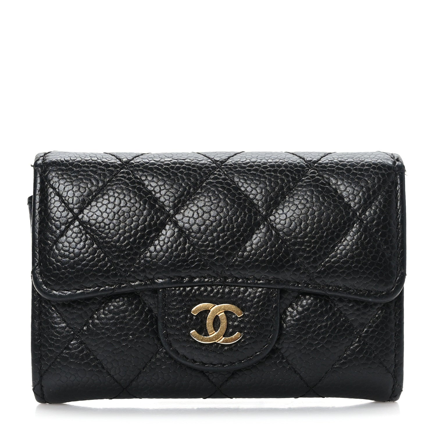 Chanel Caviar Quilted Flap Card Holder Black 1 of 9
