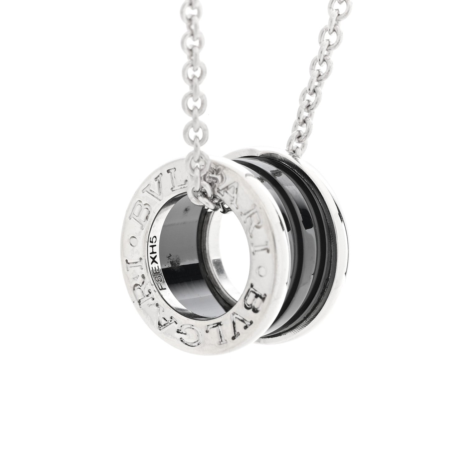 Bulgari Sterling Silver Ceramic Save The Children Pendant Necklace 4 of 5
