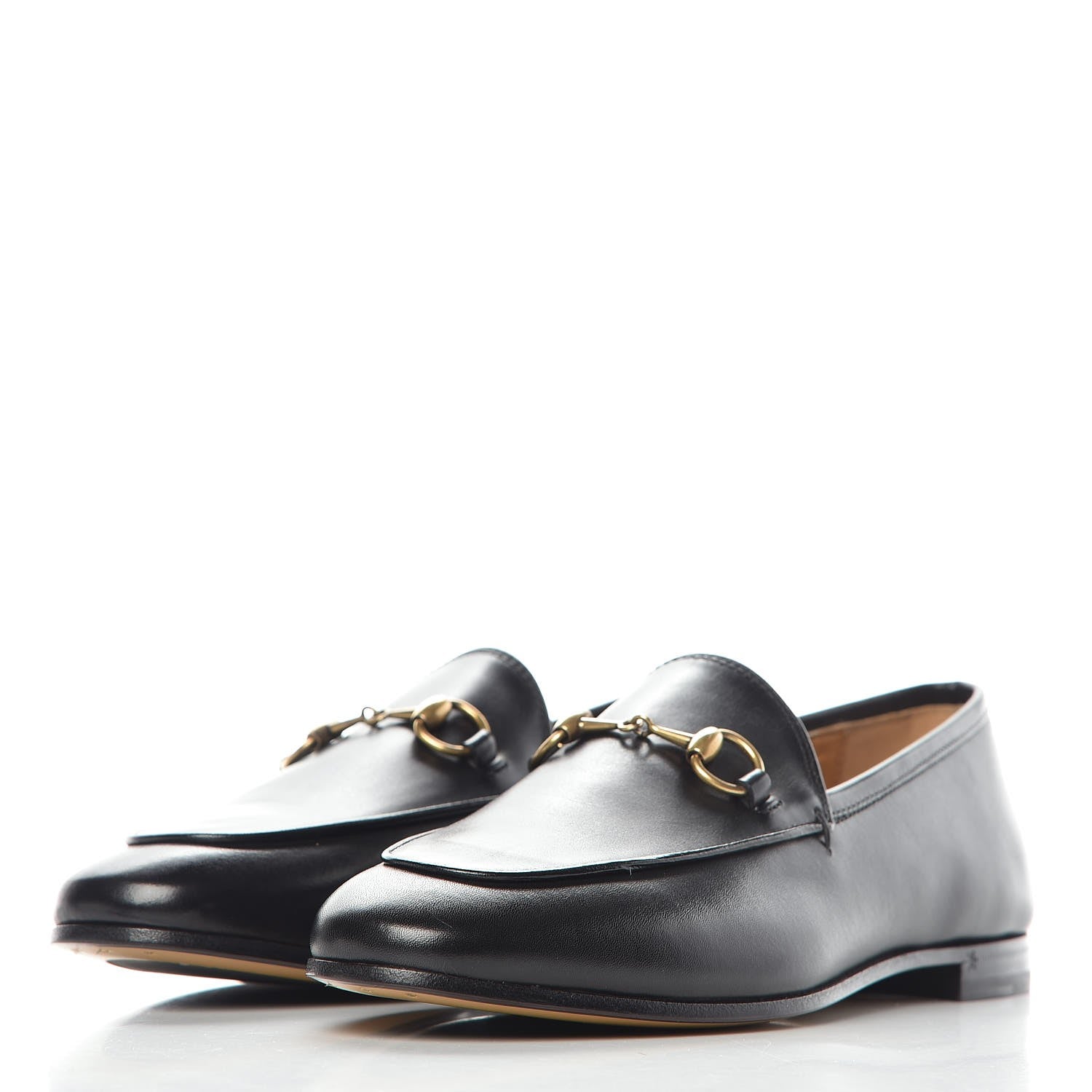 Gucci Calfskin Womens Jordaan Loafers 37 Black 3 of 11