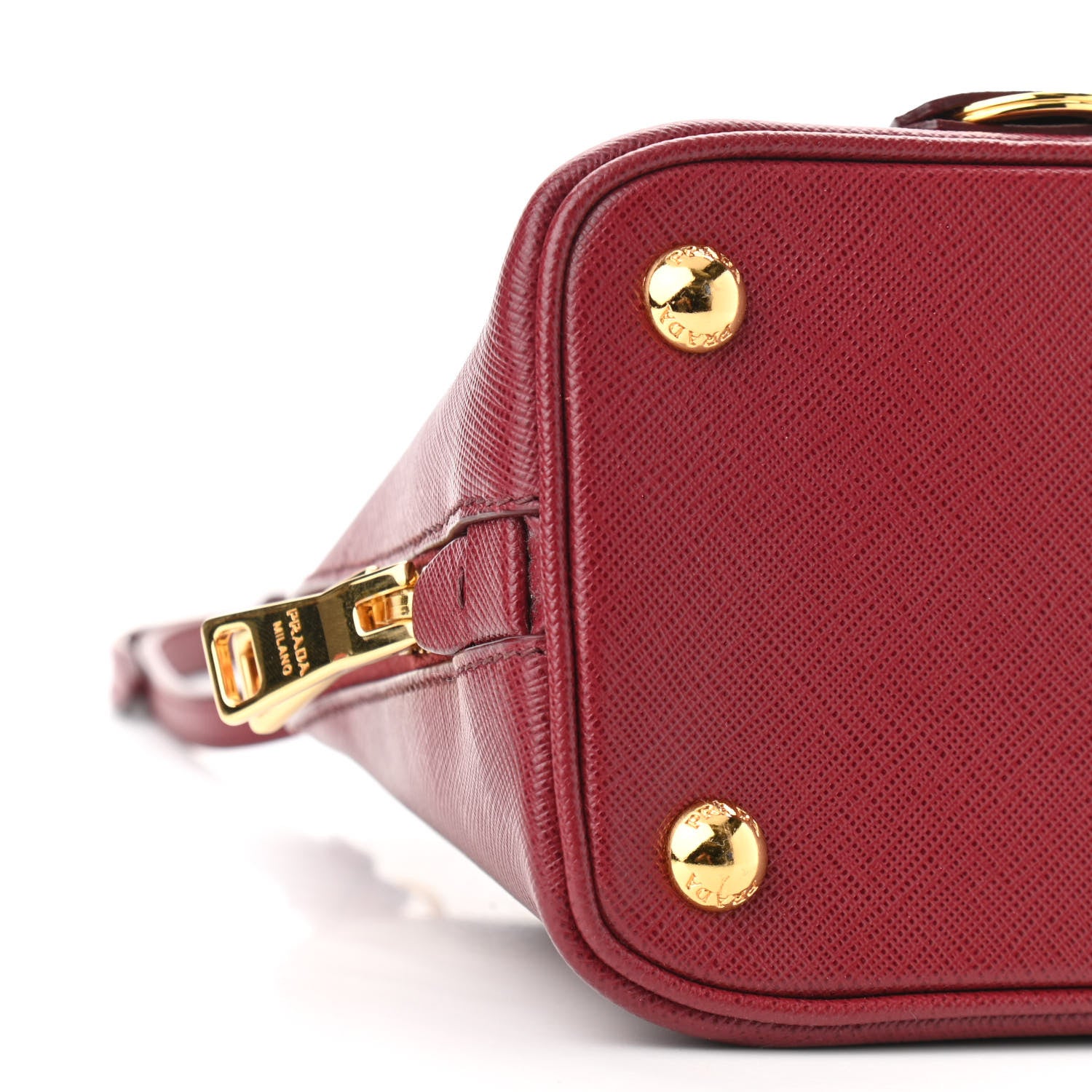 Prada Saffiano Lux Mini Promenade Tote Cerise 7 of 8