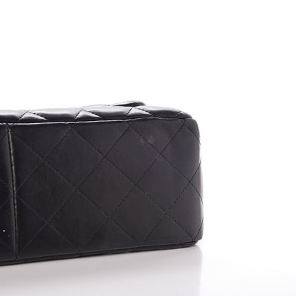 Chanel Lambskin Quilted Jumbo Double Flap Black 11 of 12