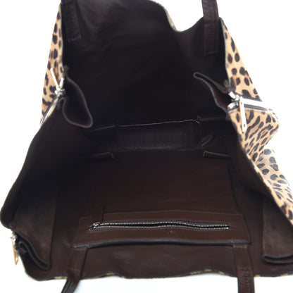 Celine Calf Hair Leopard Print Zip Gusset Cabas 7 of 11