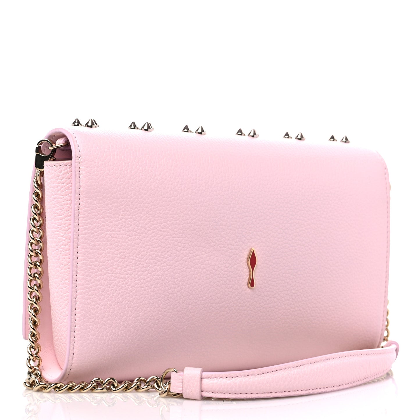 Calfskin Spikes Loubinthesky Paloma Clutch Ballerina