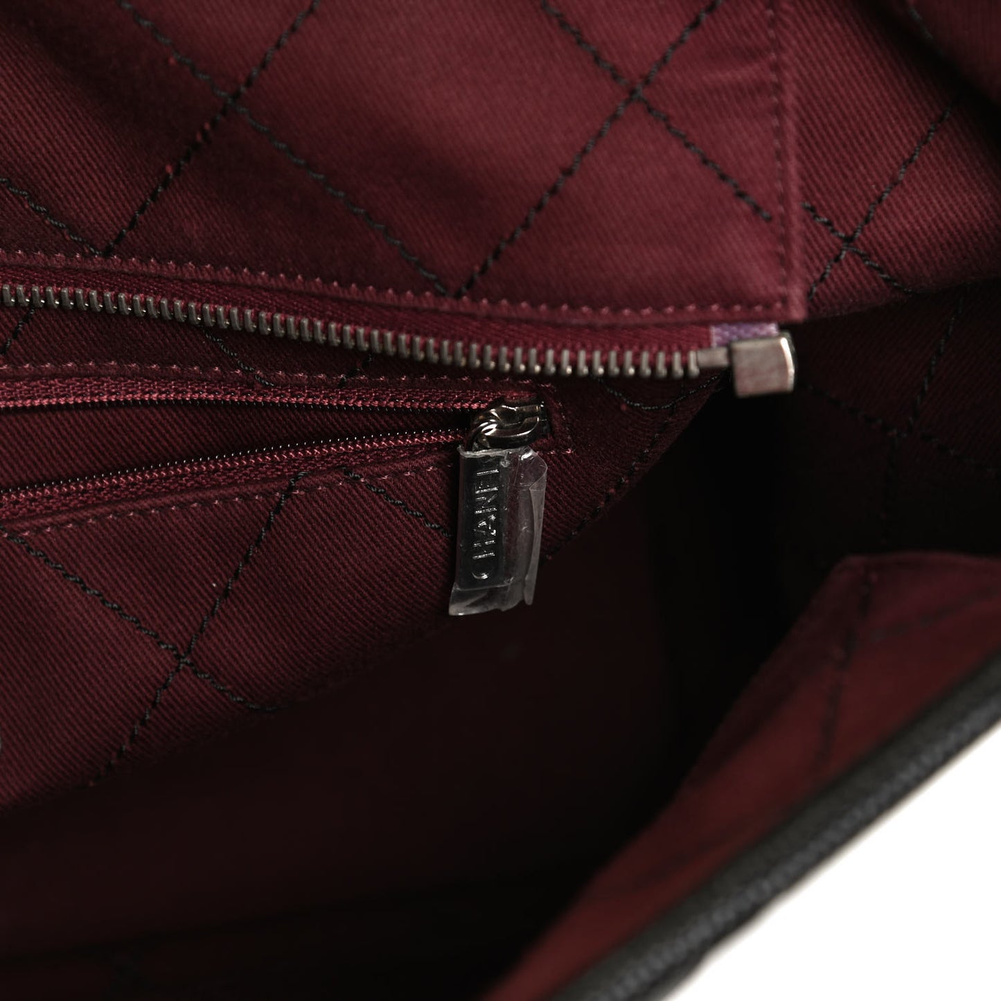 Grained Calfskin Quilted Small Daily Shopping Tote Black